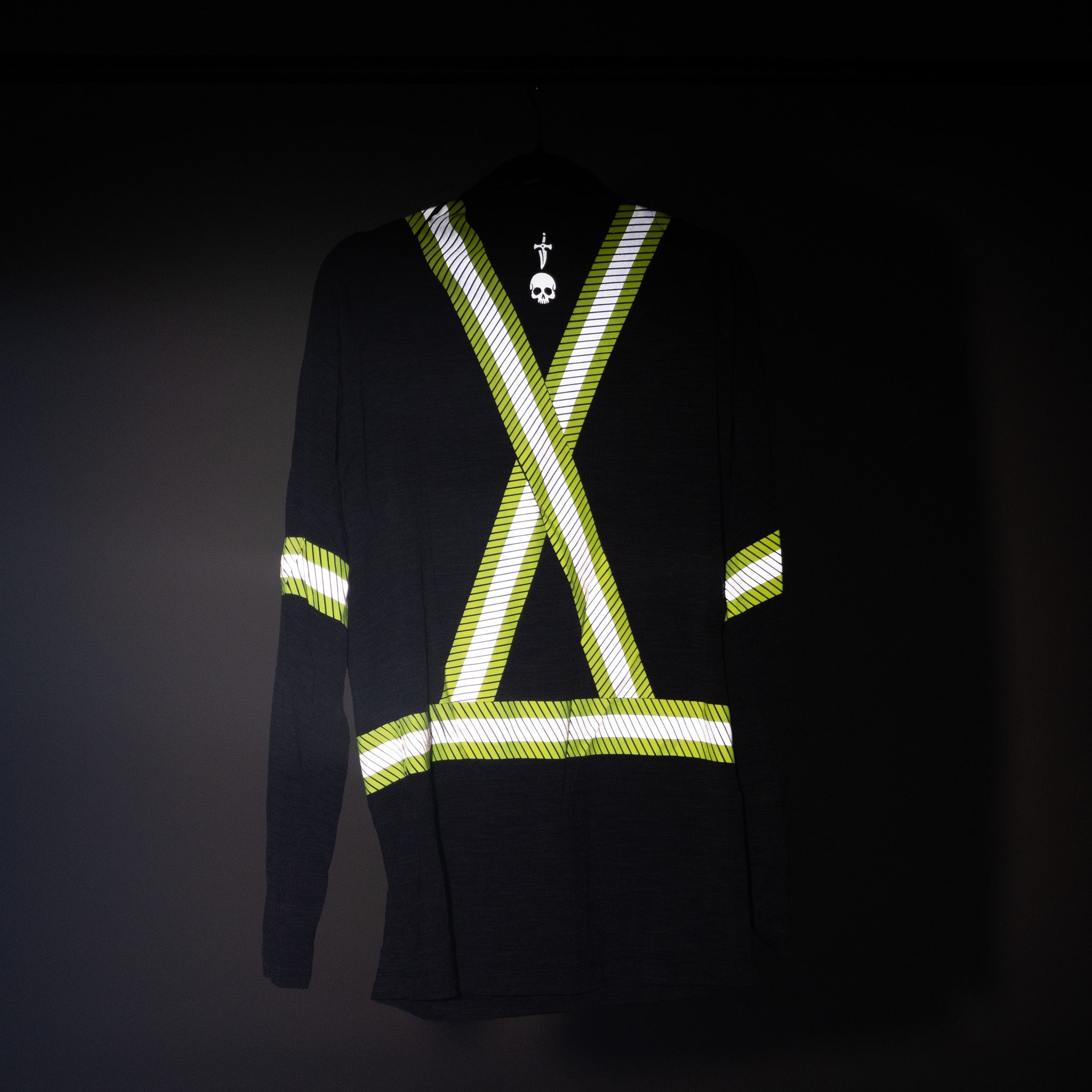 Men's Merino Hi Vis Half Zip Work Shirt